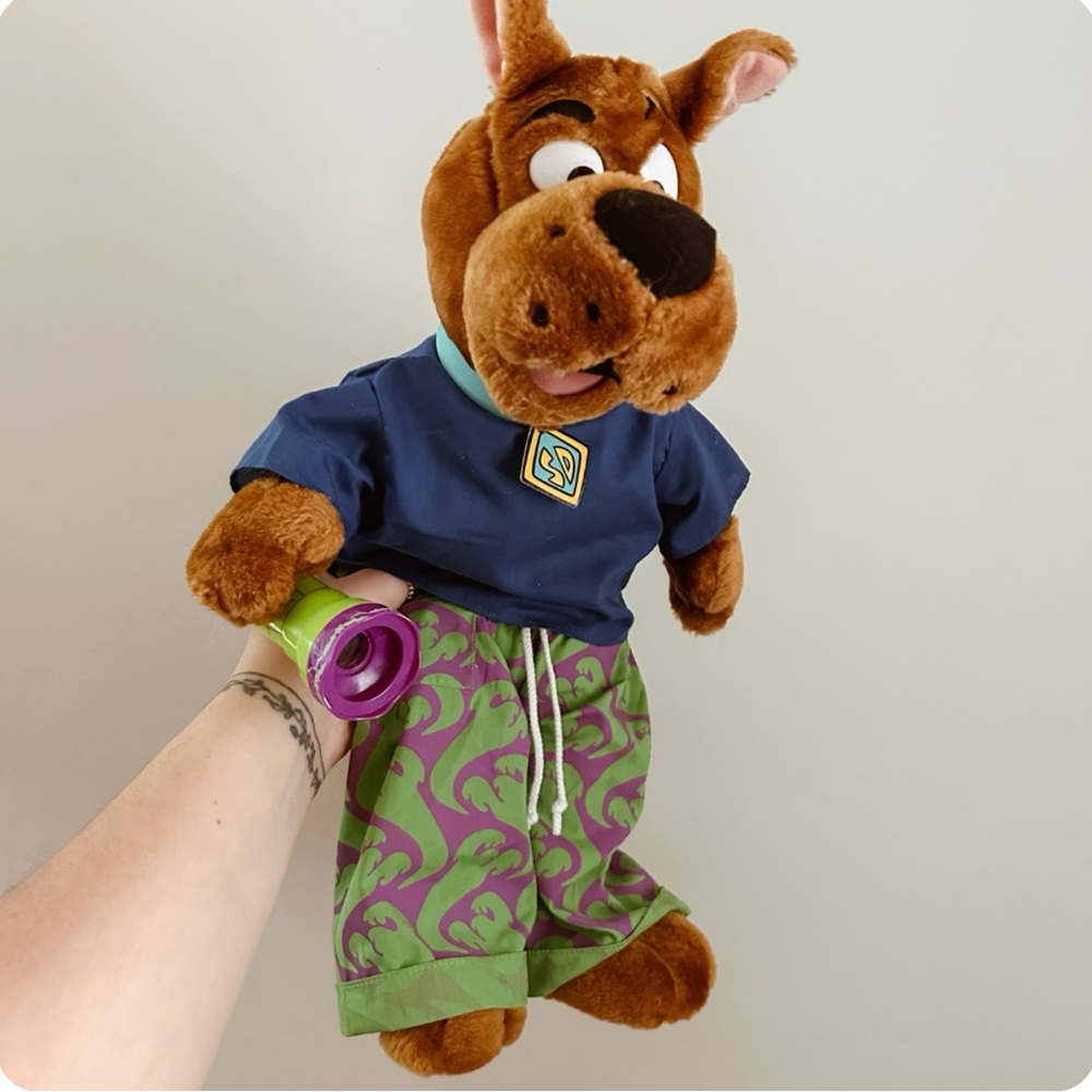 Vintage 1998 Fright Light Scooby-Doo Plush Toy Hanna-Barbera